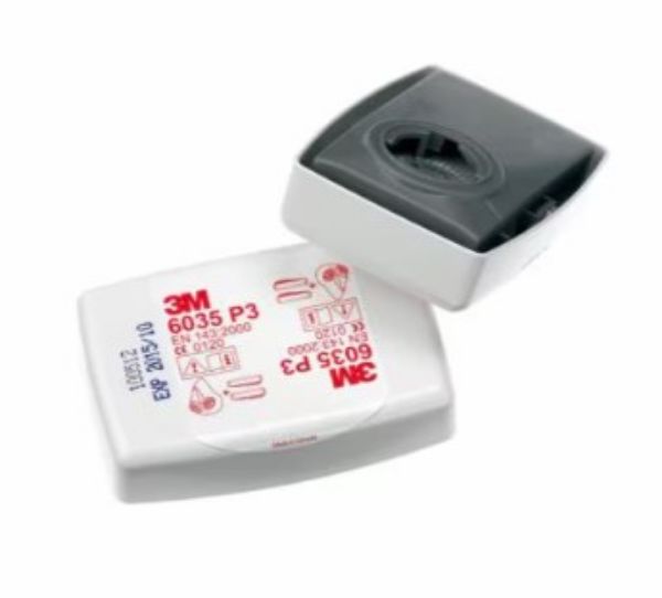 Picture of 3M P2/P3 6035 RECTANGULAR WHITE PARTICULATE FILTER